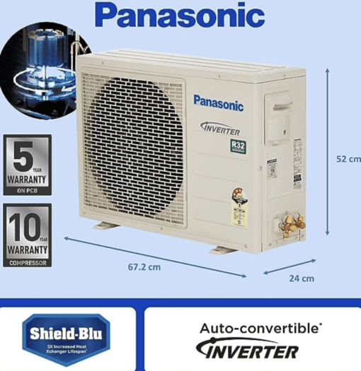 Panasonic 1 Ton 3 Star Inverter Split Air Conditioner (Copper, PM 2.5 Air Purification, 2022 Model, CS/CU-RU12XKYA, White) - Image 2